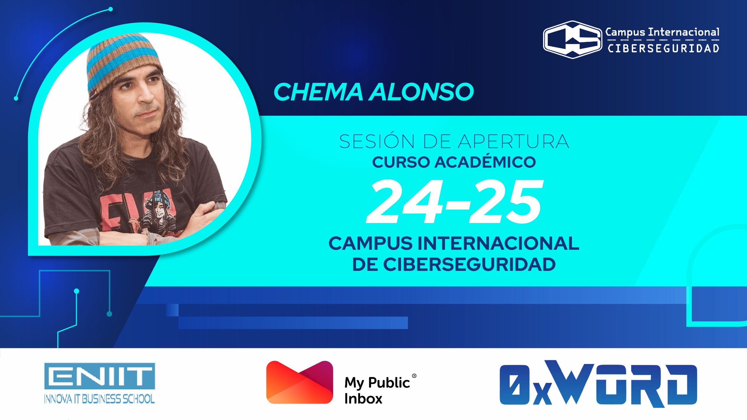 Openclass con Chema Alonso Apertura Curso 24-25. Chema Alonso, que repite por 4º año consecutivo como mentor del campus,